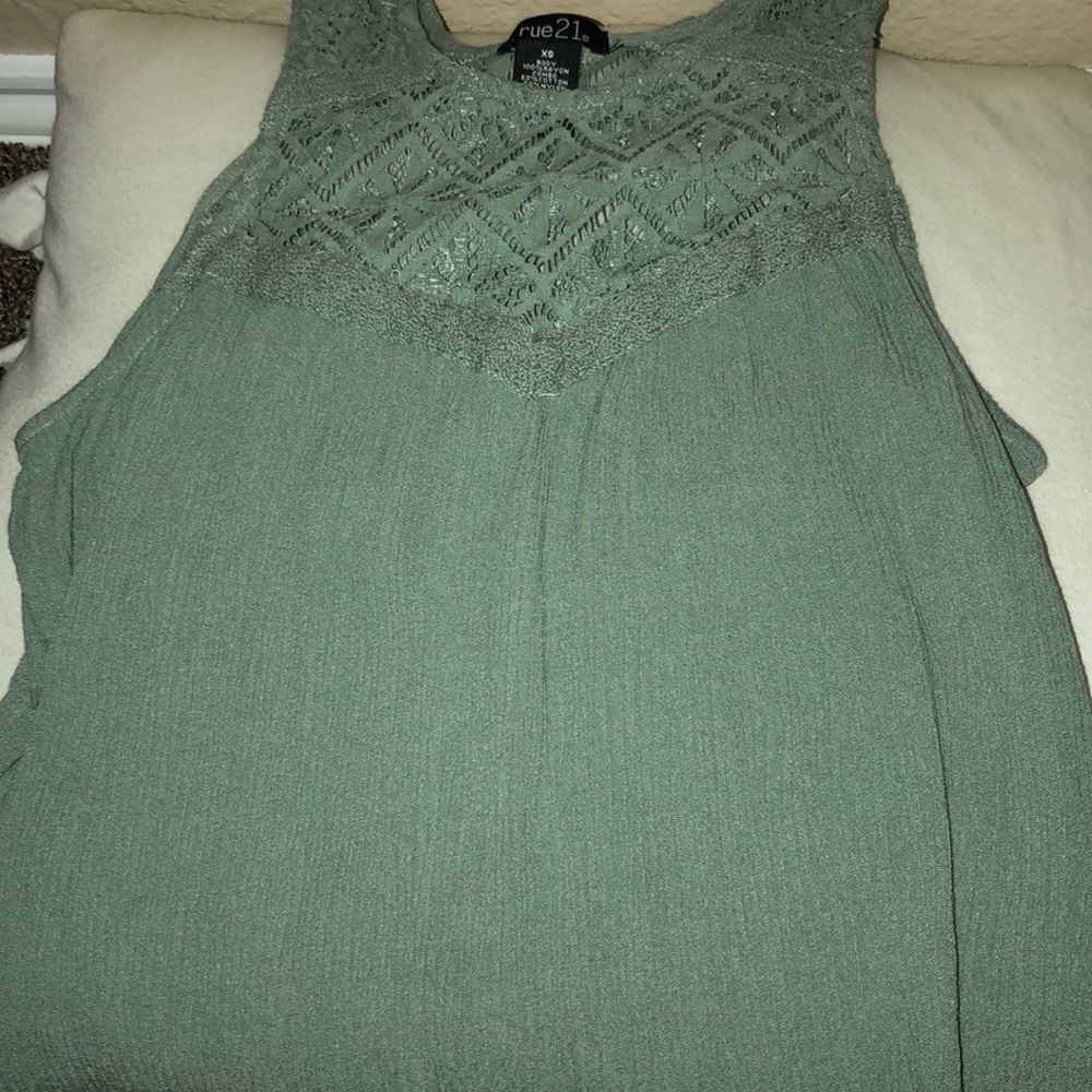 Olive green tank top